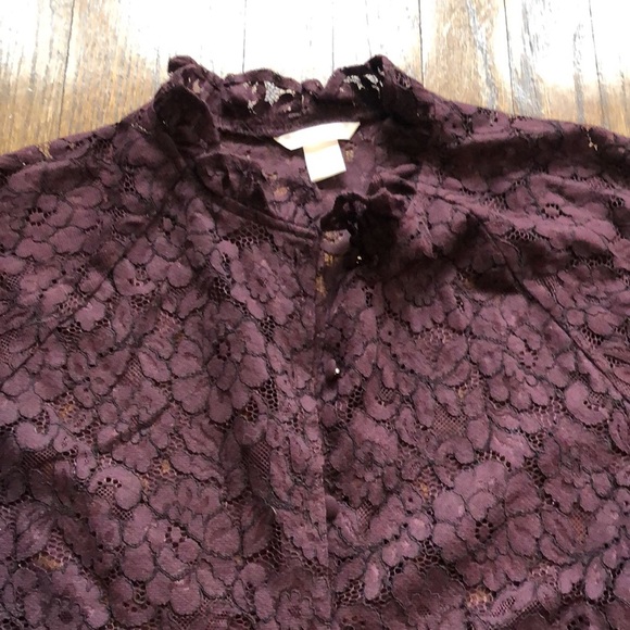 H&M Deep Purple Lace Tunic - Picture 6 of 8